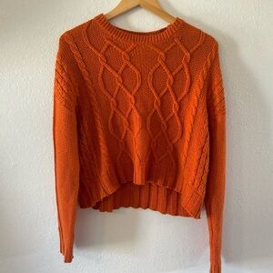 Women’s Large Burnt Orange Derek Heart Knit Sweater